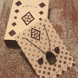 Amethyst Drop Jewelry Set: Amelia Rue NWOT​​​​